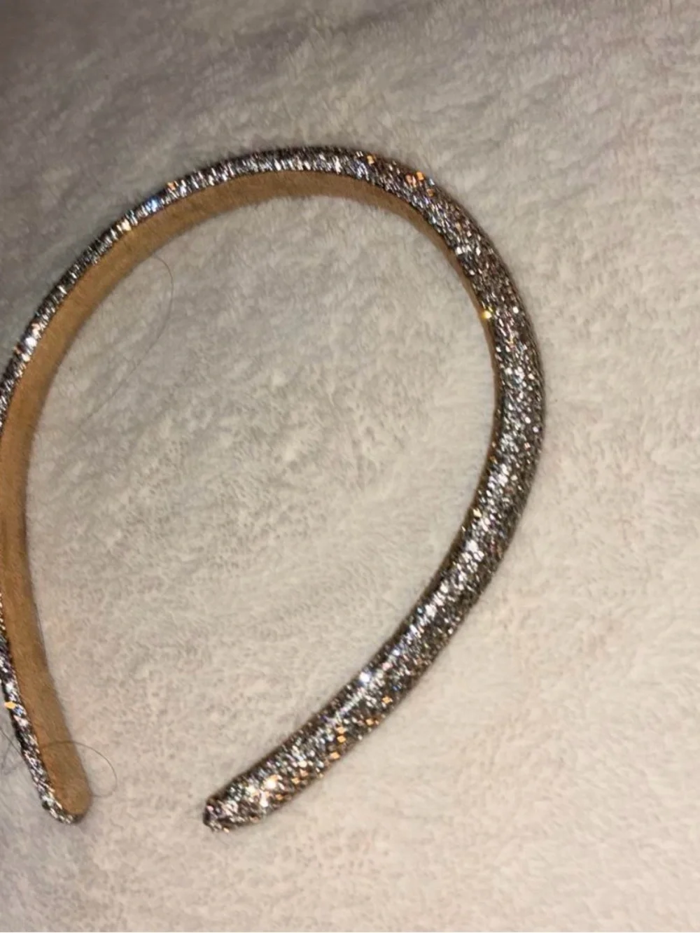 Glitter Padded Headband - Silver Sparkle